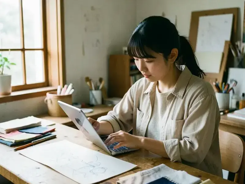 スタジオでの撮影